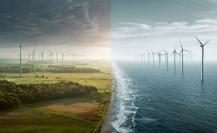 Onshore vs Offshore Turbine Wind Capacity