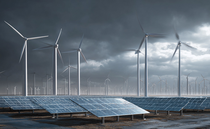 Weather-dependent renewable energy