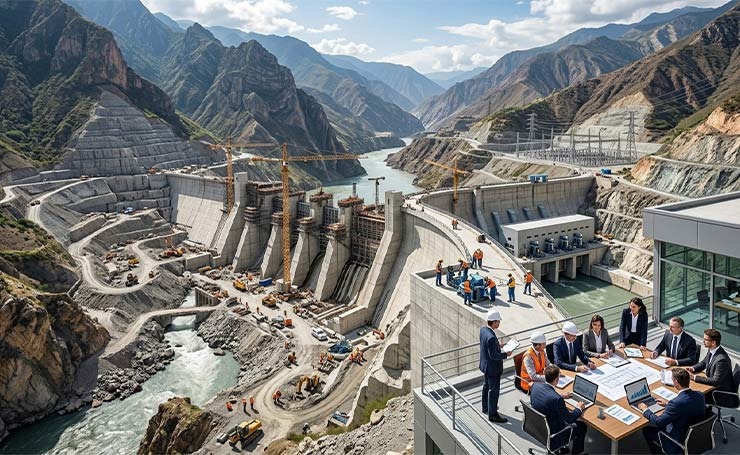 Hydropower plant working area
